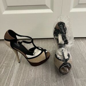 NWT Charlotte Russe Peep Toe High Heels